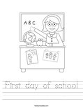 First day of school Worksheet