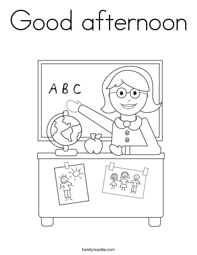 Good afternoon Coloring Page