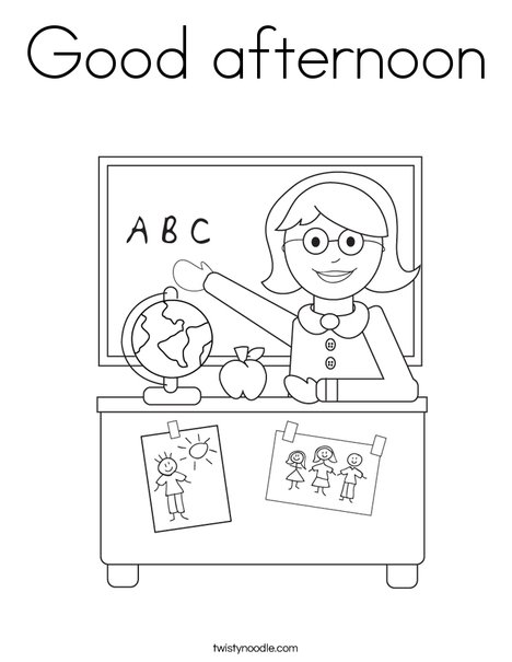 Teacher Sitting Coloring Page