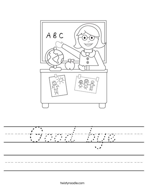 Teacher Sitting Worksheet