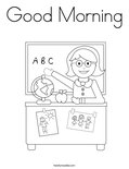 Good Morning Coloring Page