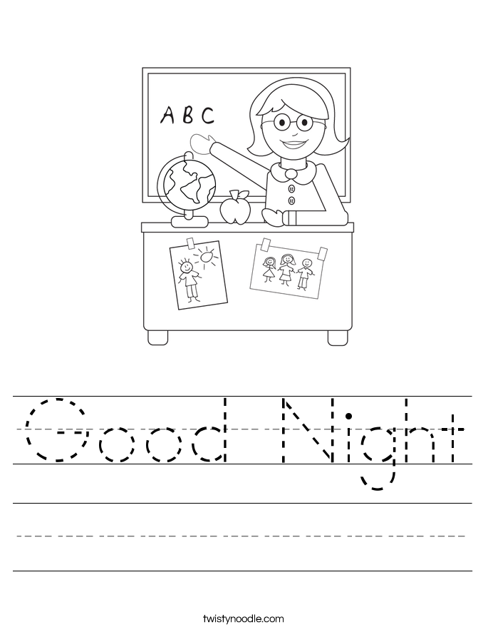 Good Night Worksheet