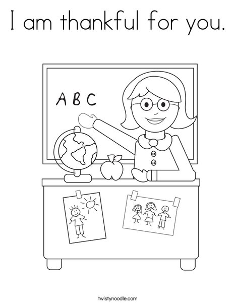 Teacher Sitting Coloring Page