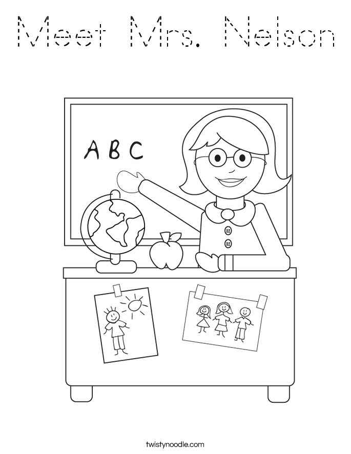 Meet Mrs. Nelson Coloring Page