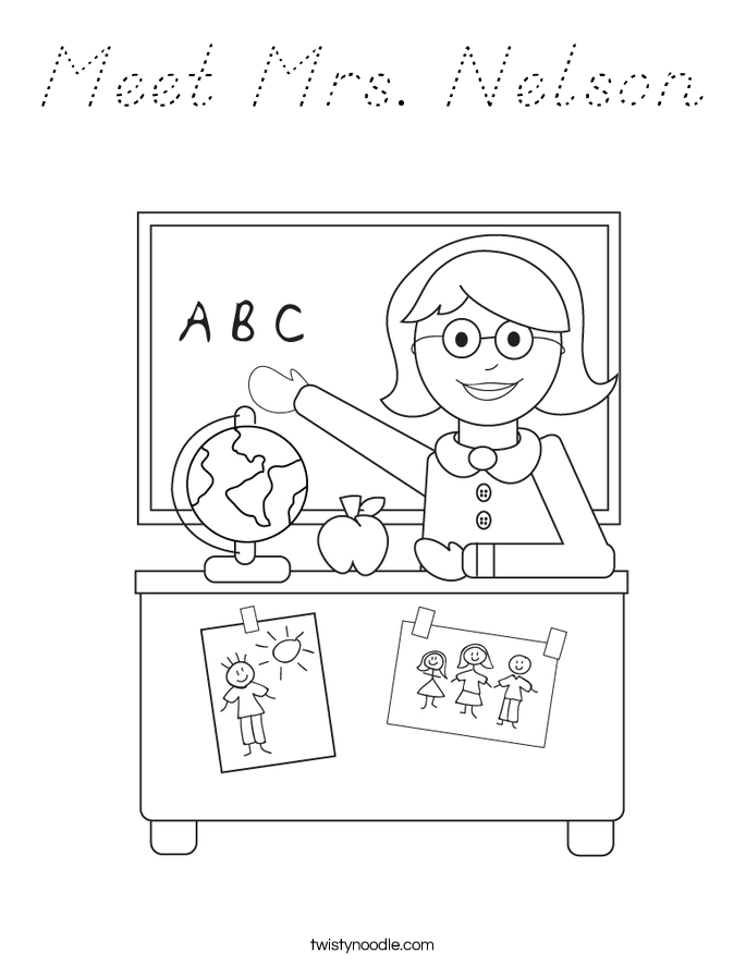 Meet Mrs. Nelson Coloring Page