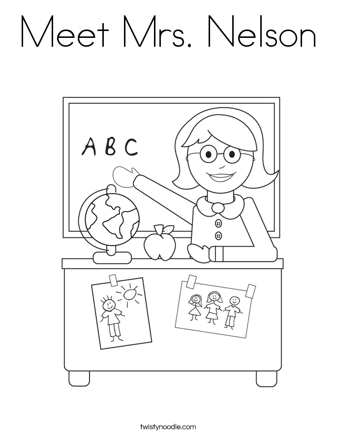 Meet Mrs. Nelson Coloring Page