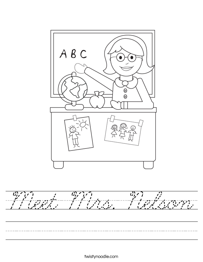 Meet Mrs. Nelson Worksheet