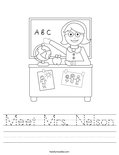 Meet Mrs. Nelson Worksheet