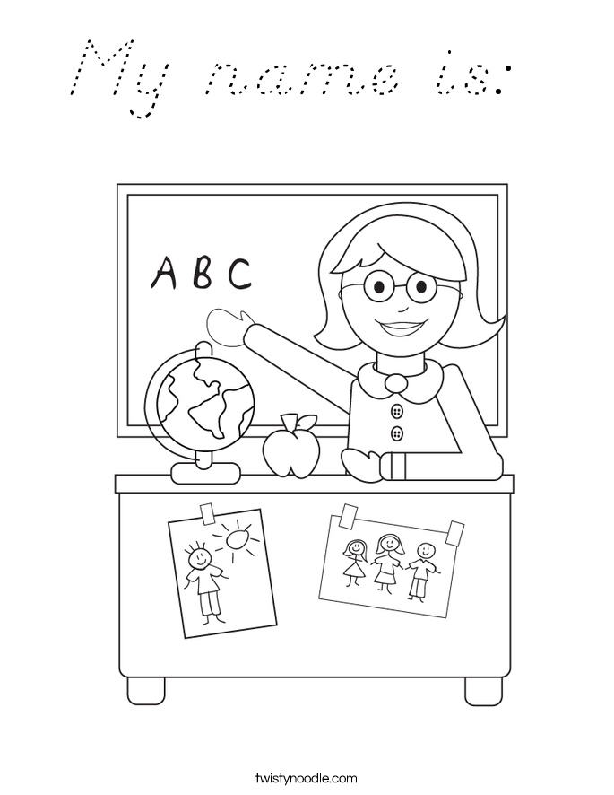 My name is:  Coloring Page