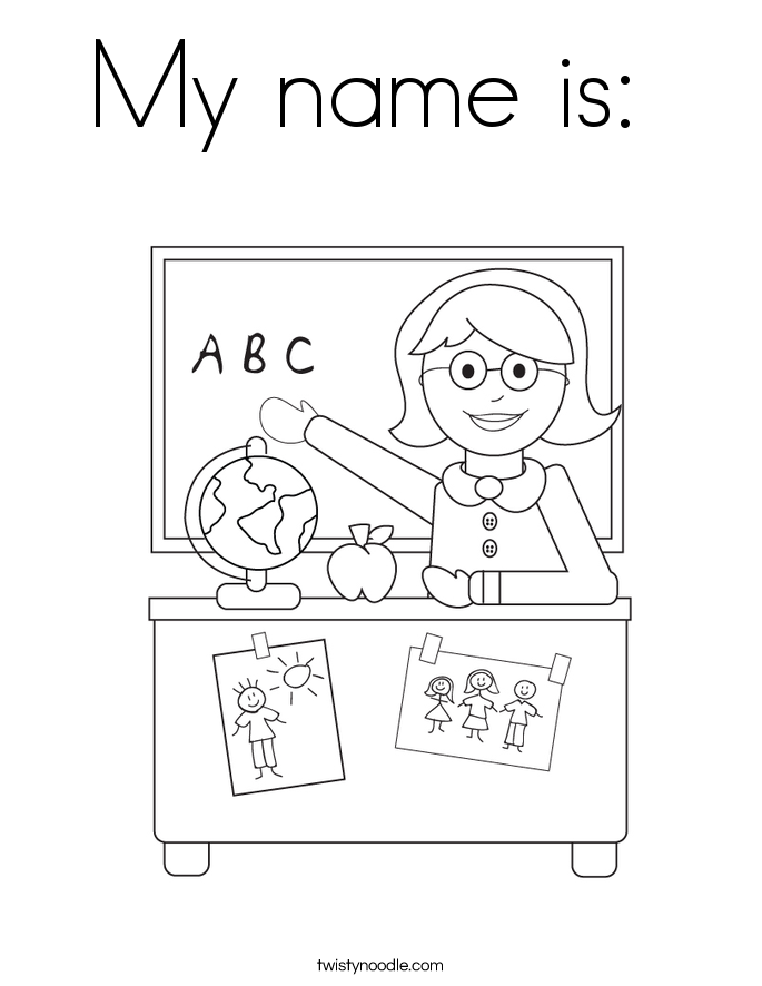 My name is:  Coloring Page