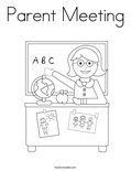 Parent Meeting Coloring Page