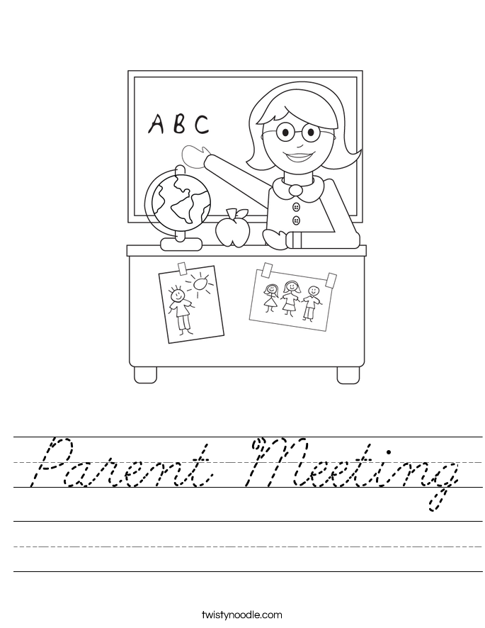 Parent Meeting Worksheet