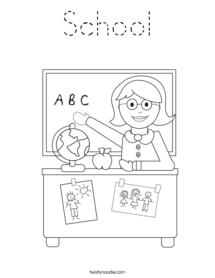 School Coloring Page