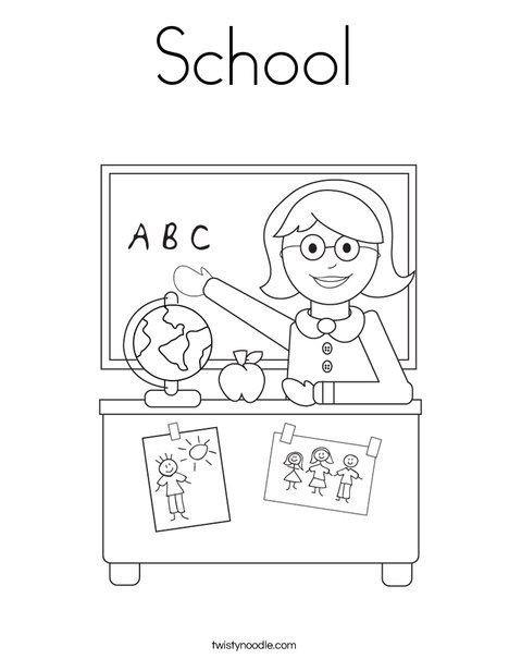 Teacher Sitting Coloring Page