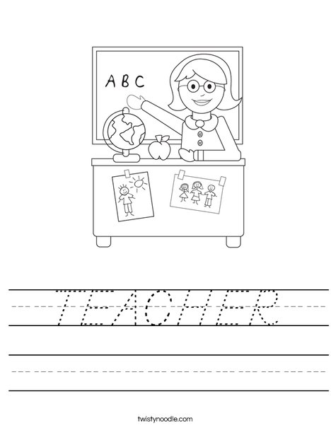 Teacher Sitting Worksheet