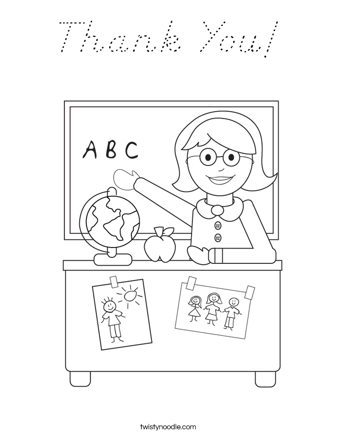 Thank You! Coloring Page