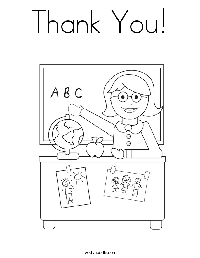Thank You! Coloring Page