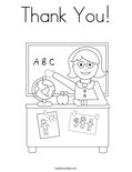 Thank You! Coloring Page
