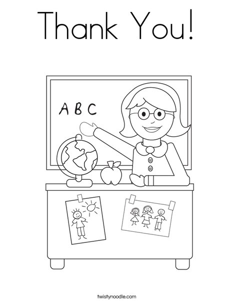 Teacher Sitting Coloring Page