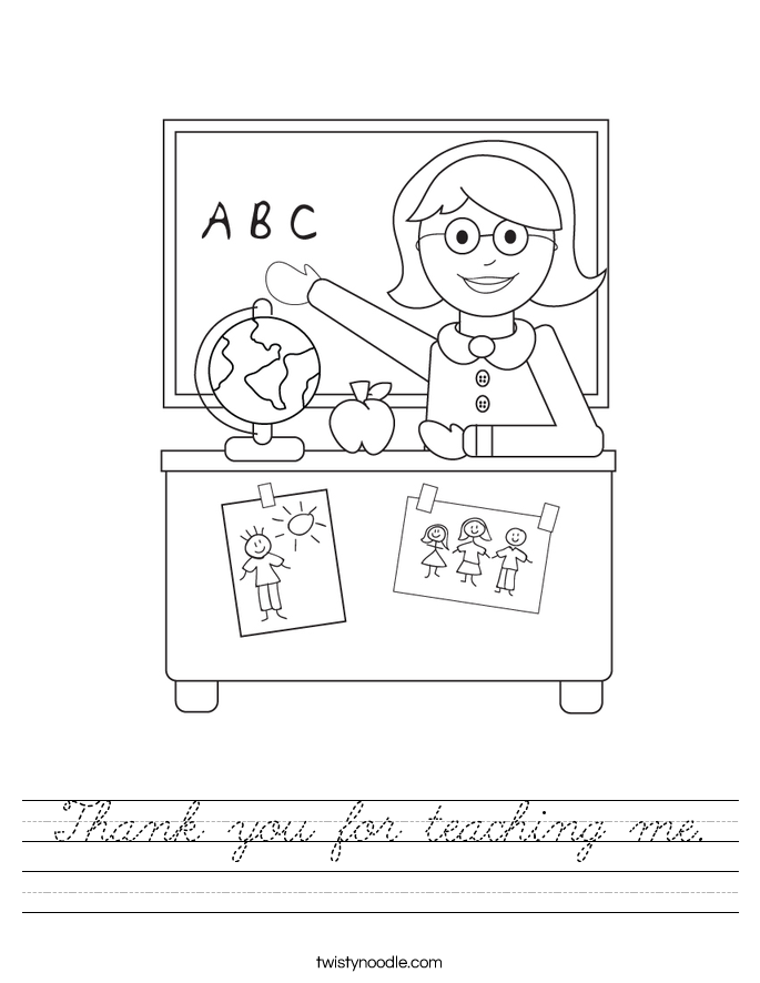 Thank you for teaching me. Worksheet