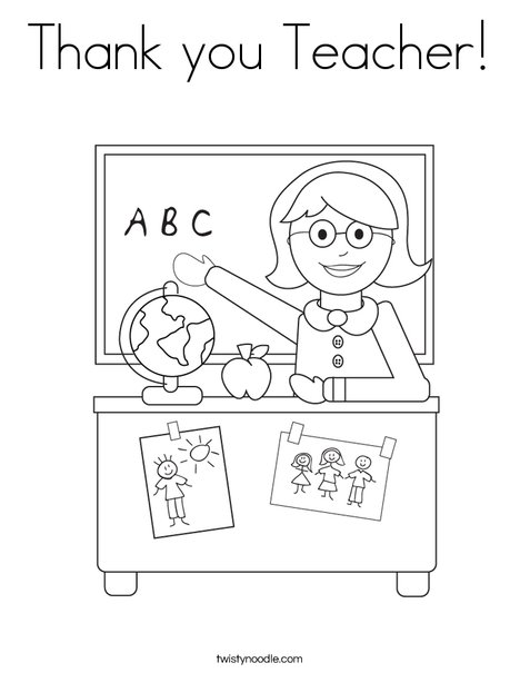 Teacher Sitting Coloring Page
