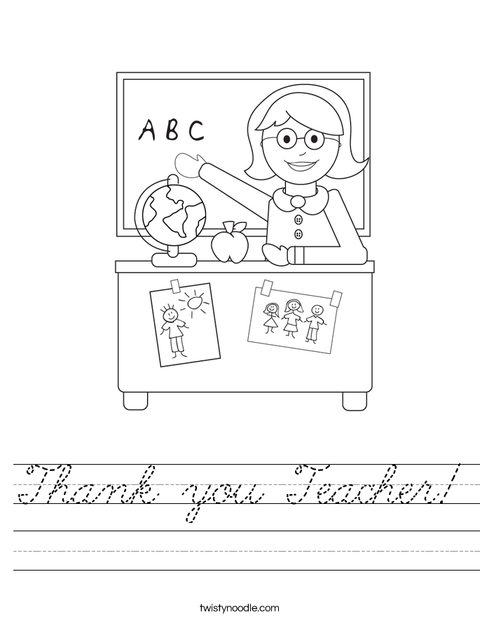 Thank you Teacher! Worksheet
