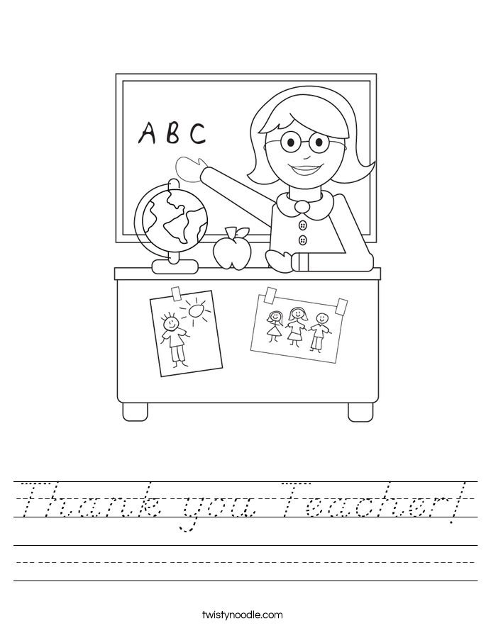 Thank you Teacher! Worksheet