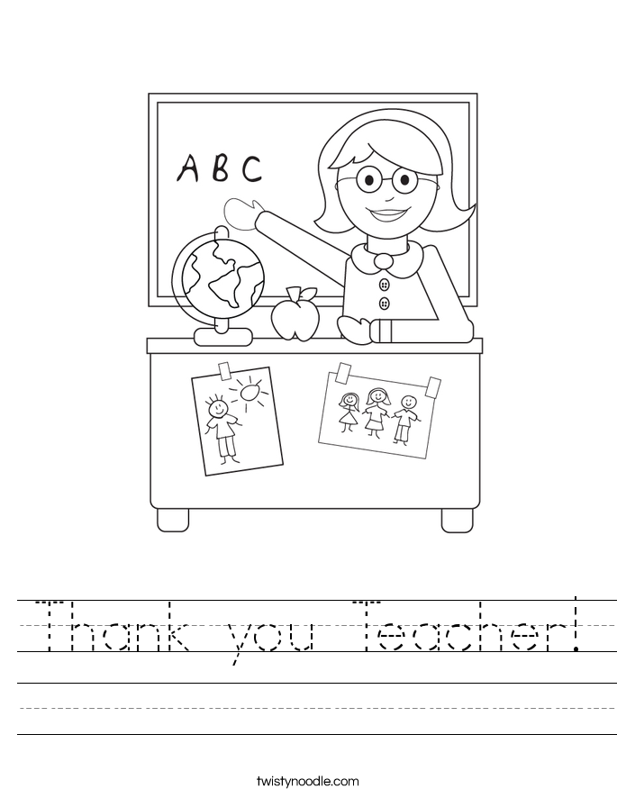Thank you Teacher! Worksheet