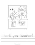 Thank you Teacher! Worksheet