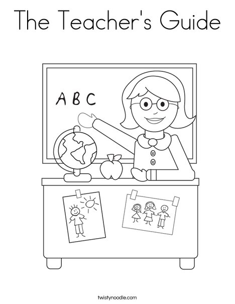 Teacher Sitting Coloring Page