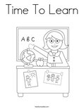 Time To LearnColoring Page