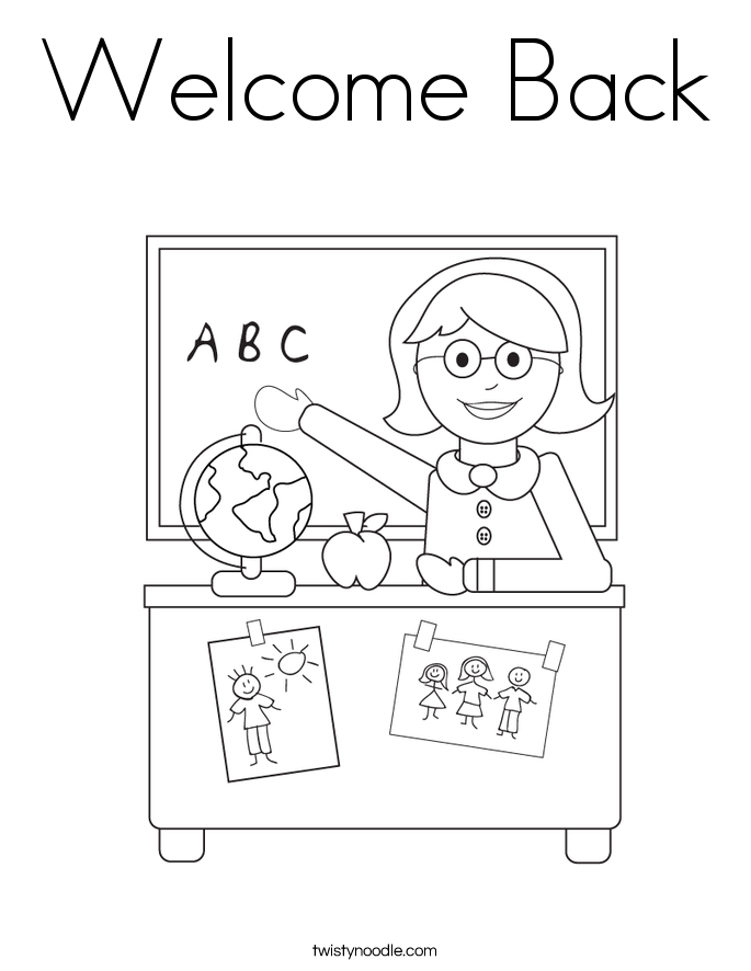 Welcome Back Coloring Page