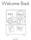 Welcome Back Coloring Page