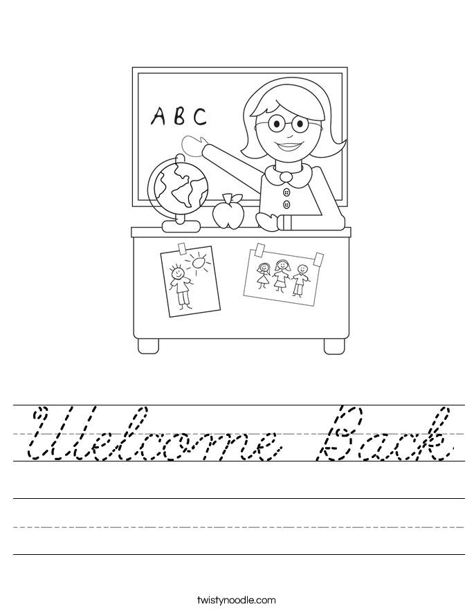 Welcome Back Worksheet