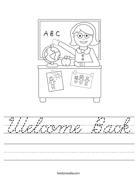 Teacher Sitting Worksheet
