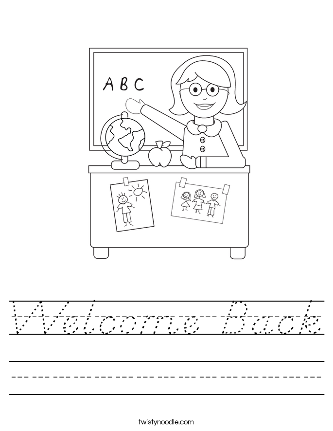 Welcome Back Worksheet