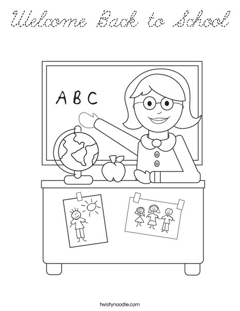 Teacher Sitting Coloring Page