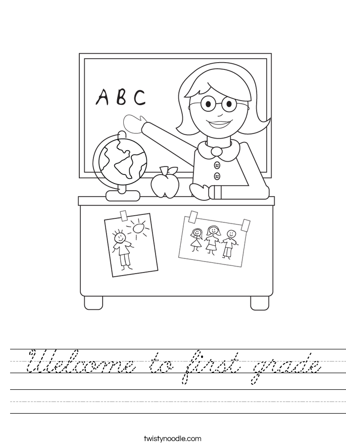Welcome to first grade Worksheet