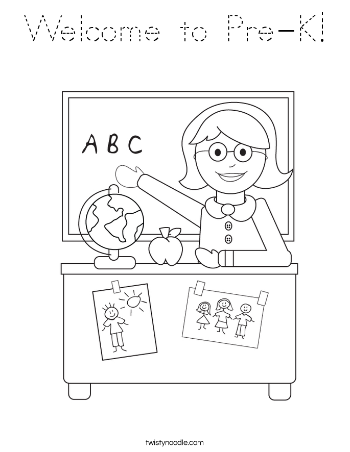 Welcome to Pre-K! Coloring Page