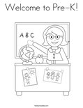 Welcome to Pre-K! Coloring Page
