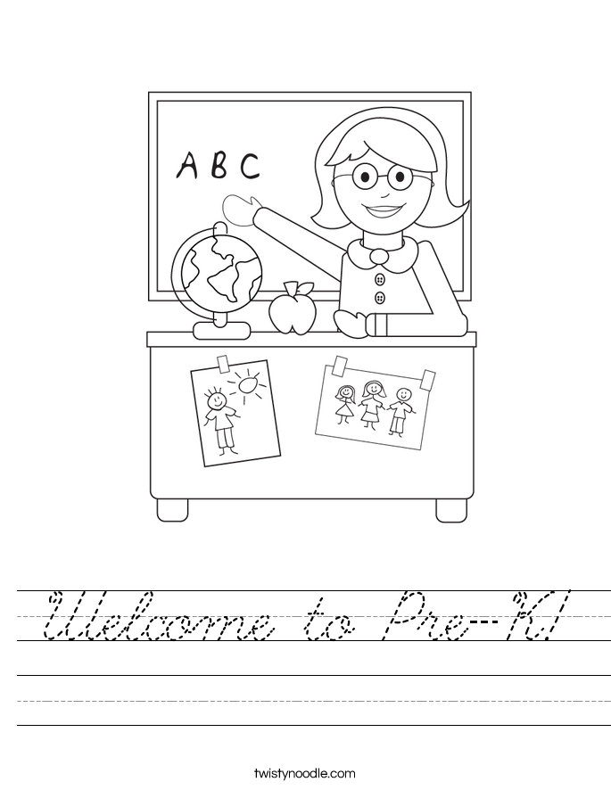 Welcome to Pre-K! Worksheet