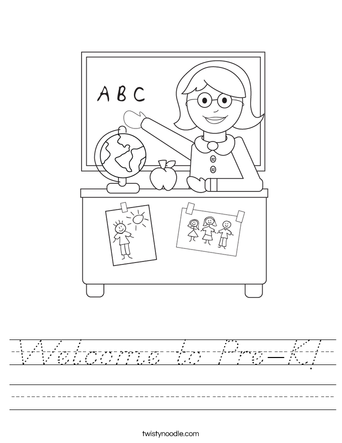 Welcome to Pre-K! Worksheet