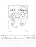 Welcome to Pre-K! Worksheet