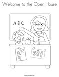 Welcome to the Open House Coloring Page