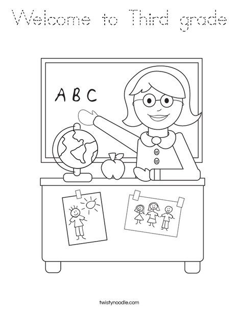Teacher Sitting Coloring Page