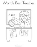 World's Best Teacher Coloring Page