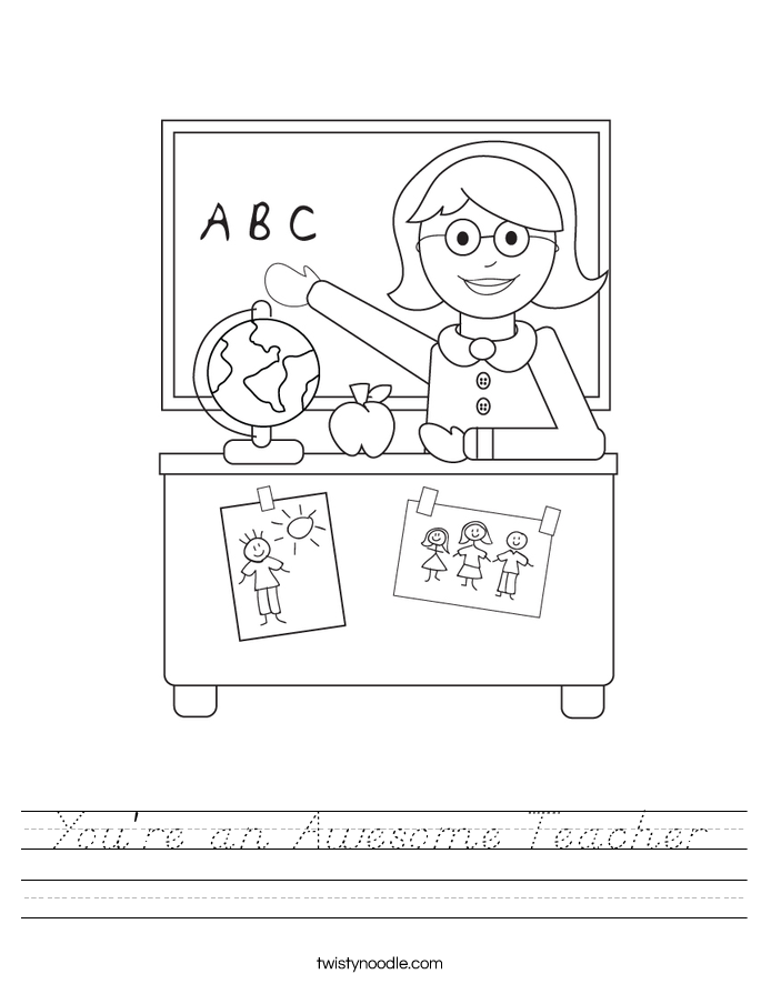 You're an Awesome Teacher Worksheet