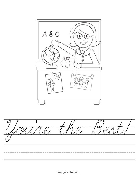 Teacher Sitting Worksheet