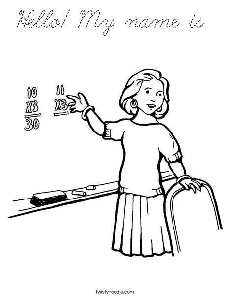 Best Teacher Coloring Page