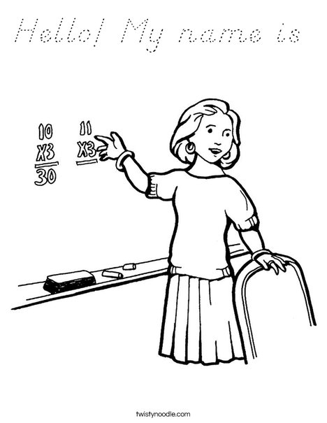 Best Teacher Coloring Page